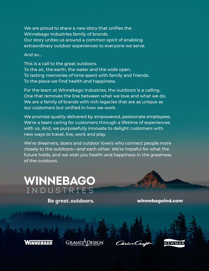 Winnebago Industries Advertisement