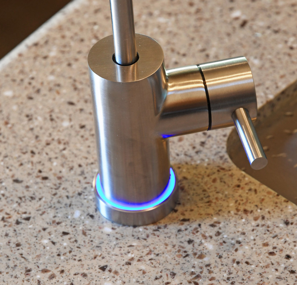 The Smart Faucet has a ring light built into the base,