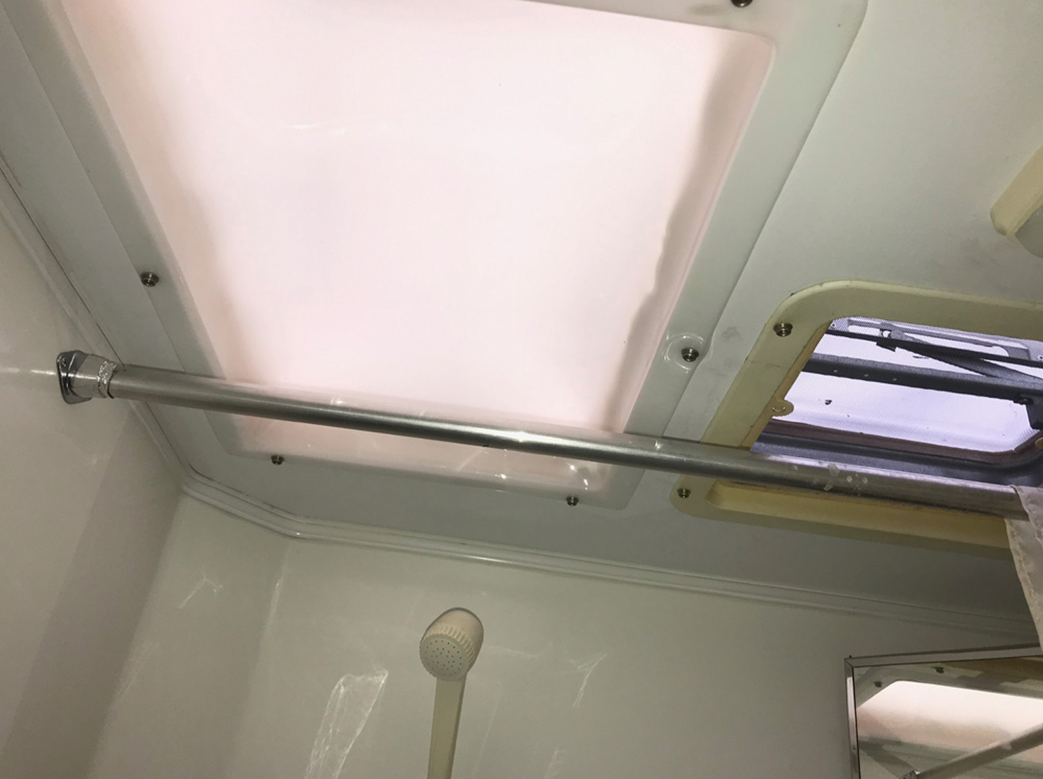 view of RV bathroom skylights