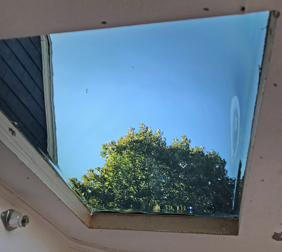 inside view of thin inner dome installed