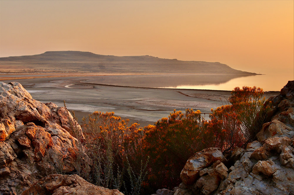 Sunset view from Antelope Island