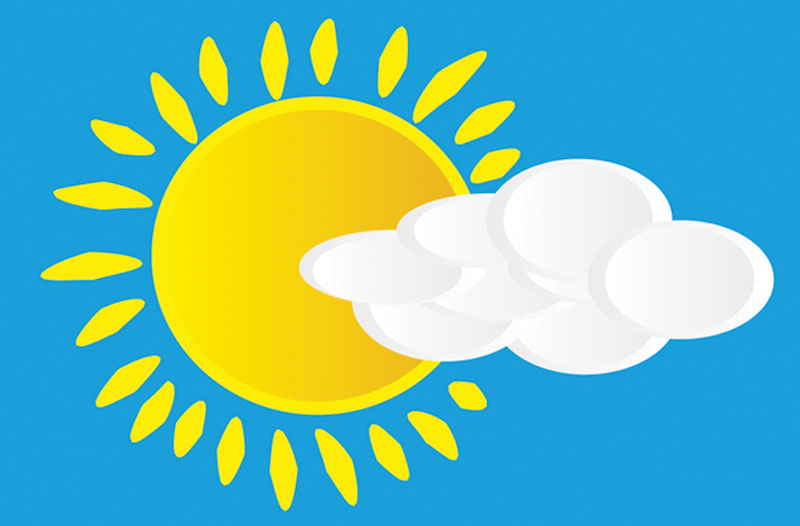 Sun and cloud illustration