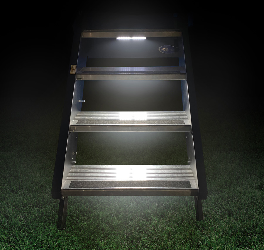 foldable steps with a night light