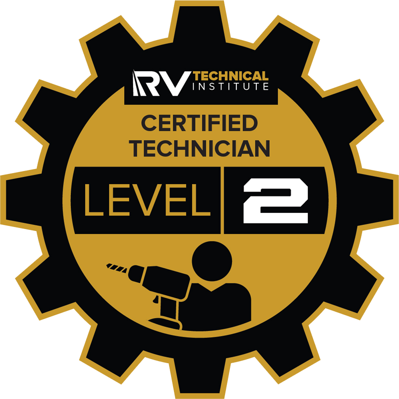 RV Technical Institute Certified Technician Level 2 badge