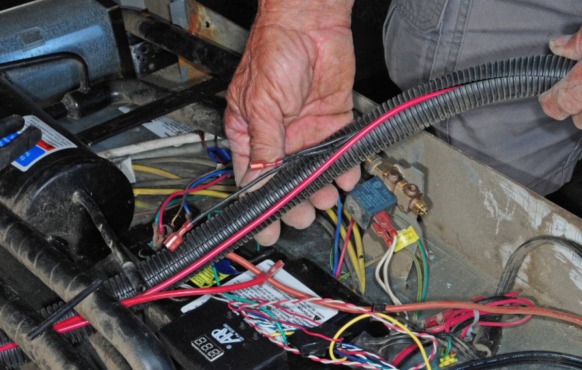 remove the split loom 