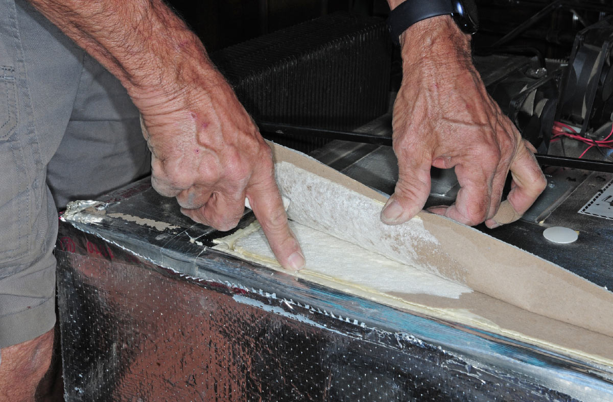 need to use a long, dull knife to cut the seam