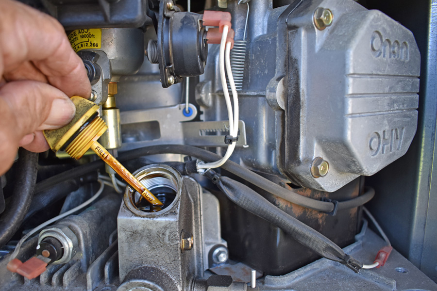 oil filters also being checked