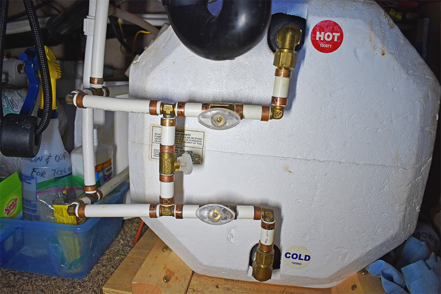 the hot water tank isolated