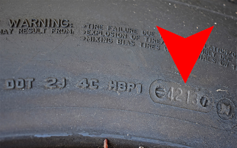 RV tires closeup