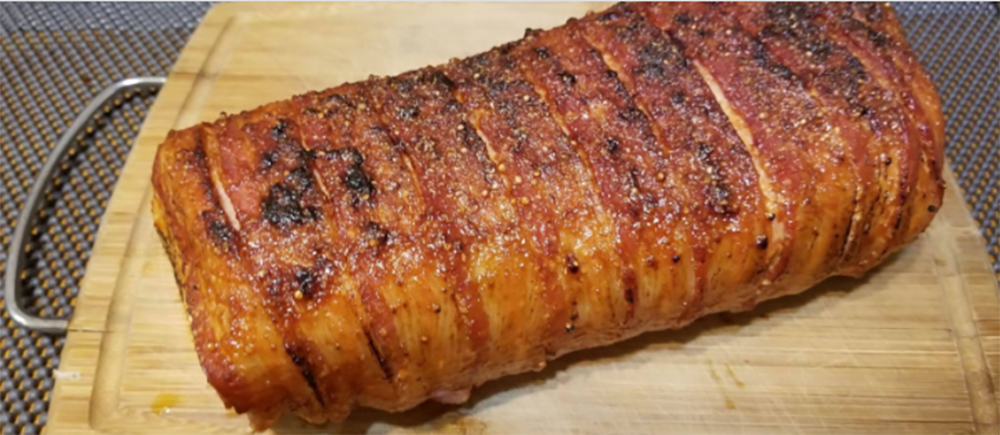 Sous Vide Bacon-Wrapped Pork Loin