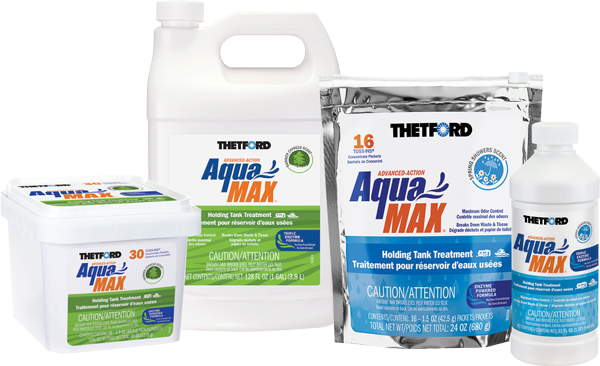 bottles and bags of AquaMAX Products