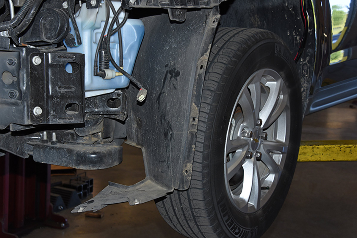 view of area behind the recently removed fascia