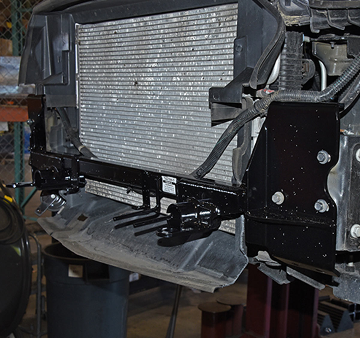 side view of installed baseplate structure