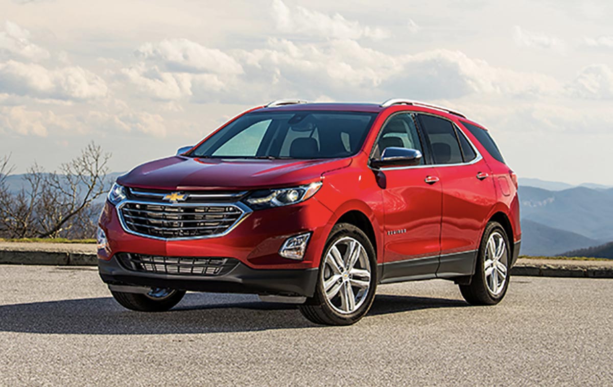 A red Chevy Equinox 2021 model