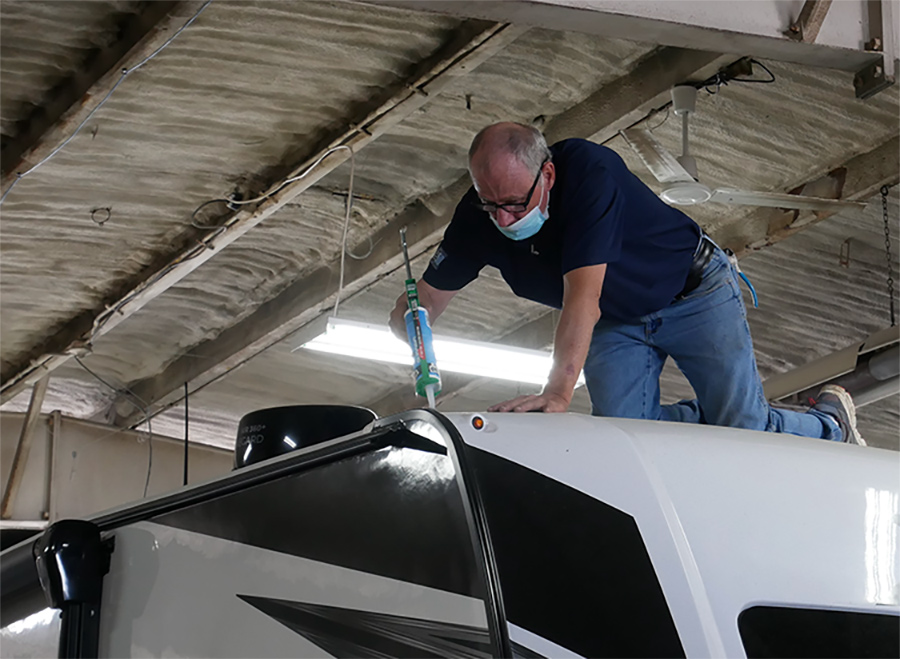 inspecting antenna, satellite and plumbing vents