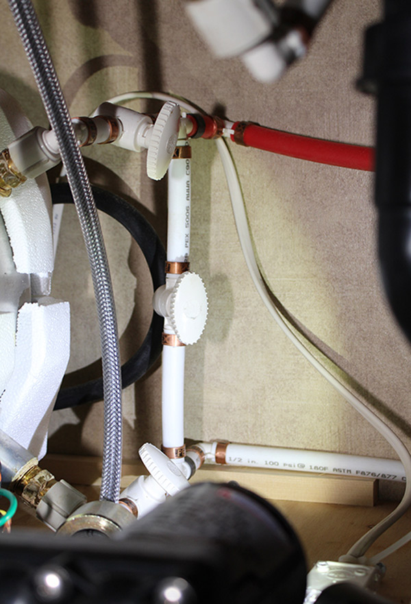 There are a number of RV water heater bypass kits and valves