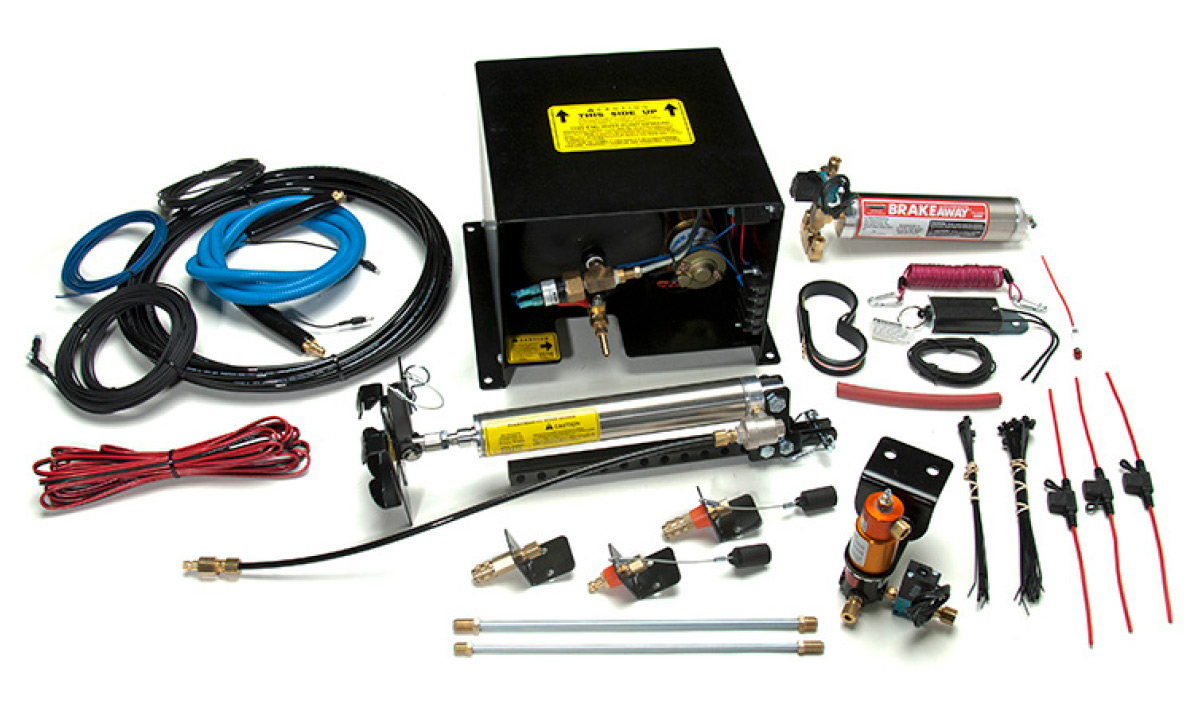 Full brake kit laid out