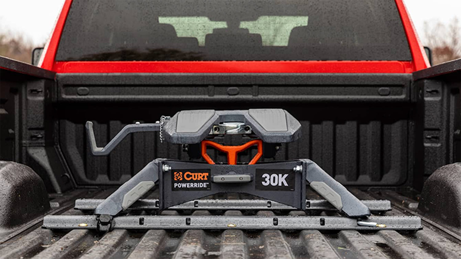 PowerRide 30K fifth-wheel hitch in a truck bed