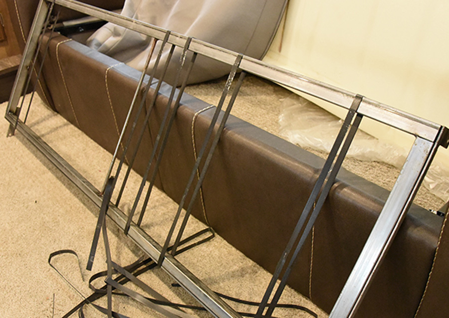 Common packing straps that had stretched, then snapped