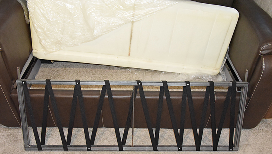 finished frame has plenty of support from the new nylon strap