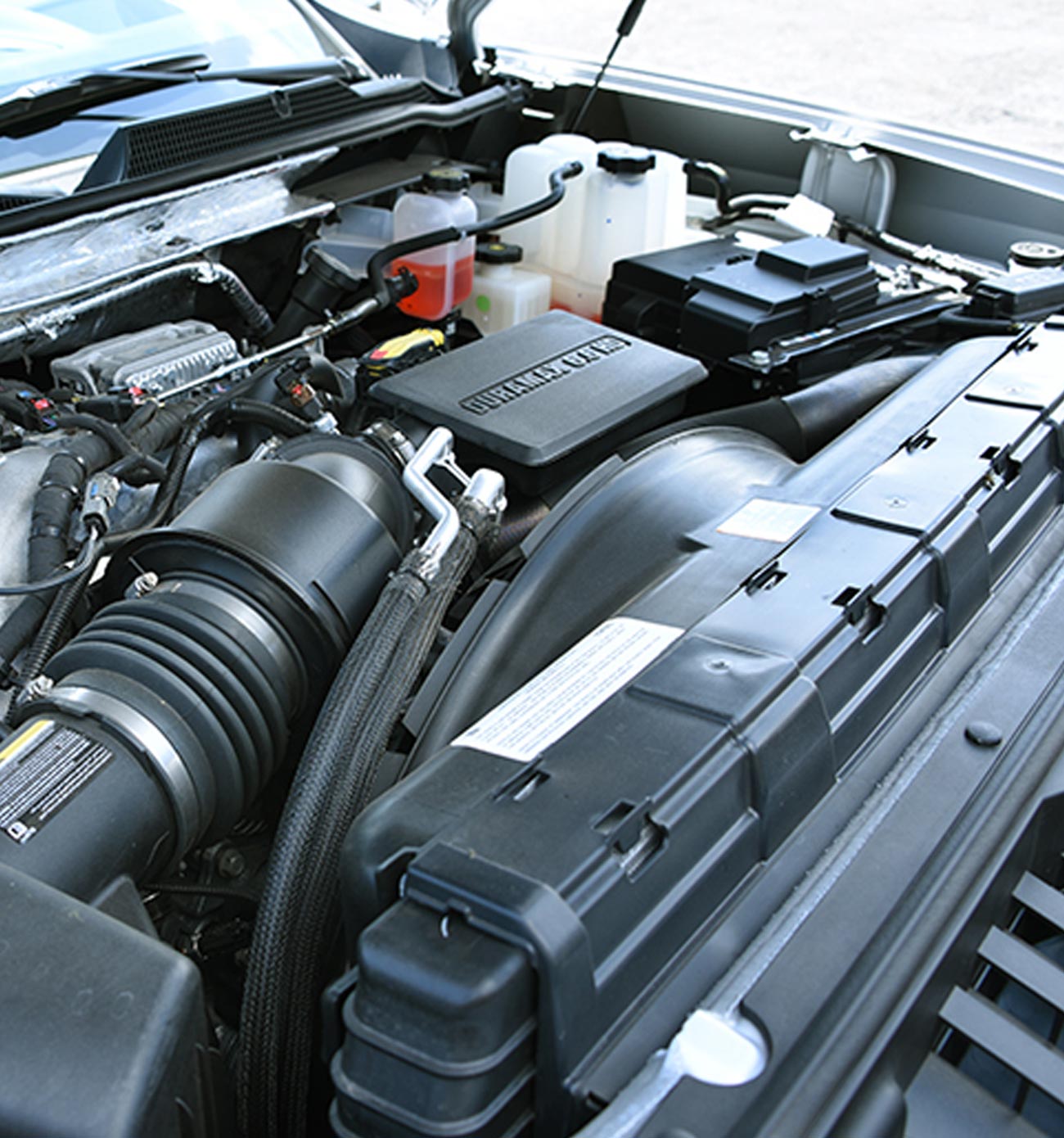GM 6.6-liter Duramax diesel engine in a car