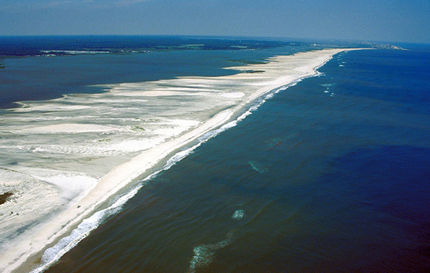 aerial view of Assateague Island National Seashore