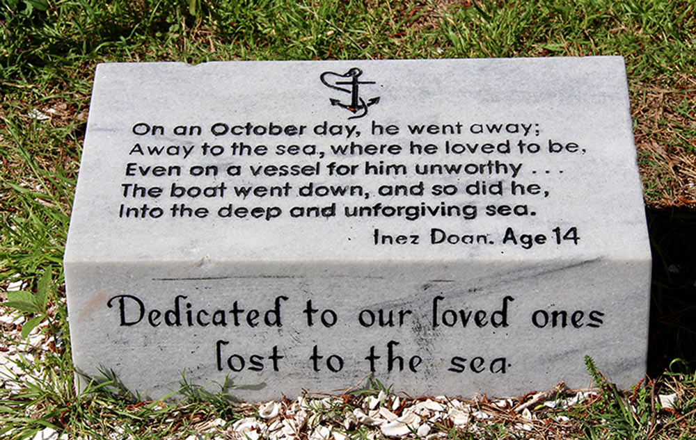 a monument dedicated to the many ship that have run aground or even sunk along the shores of Assateague Island