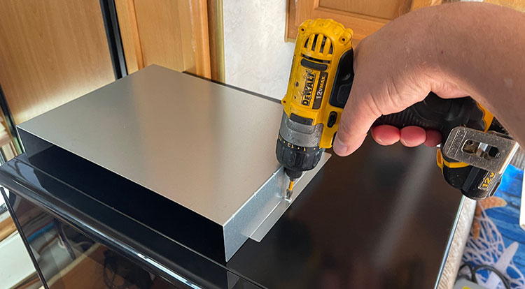 When selecting a new microwave that will be built in to your RV, make sure you get one with all the hardware to install