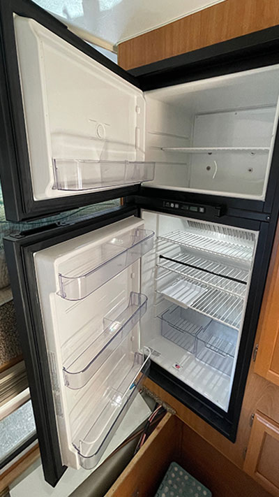 The new Norcold 7-cubic-foot refrigerator has a nice clean look and plenty of upgraded features