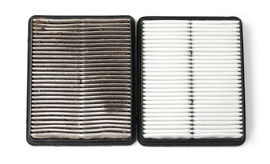 dirty and clean air filters