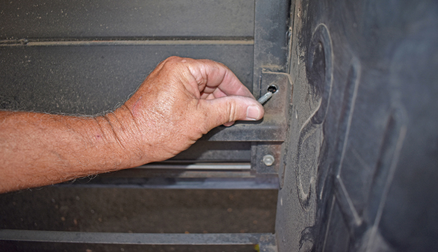 Rear bolts in the original step frame were also removed