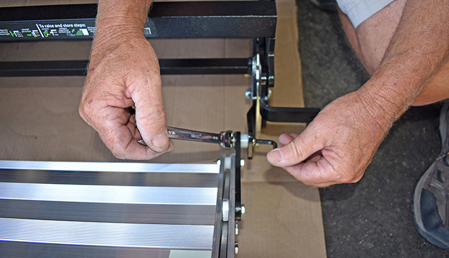 installing the new steps