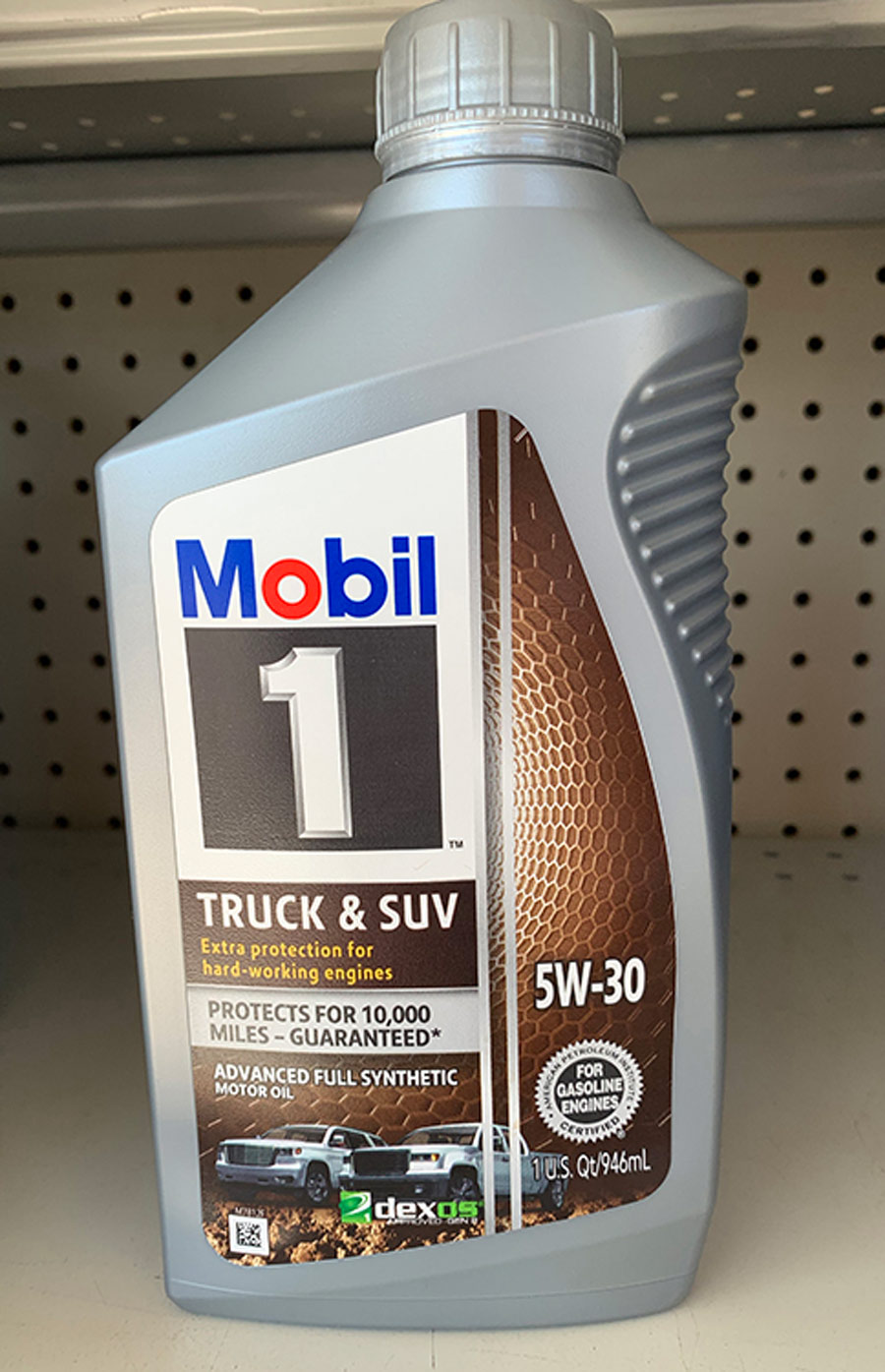 Bottle of Mobil Oil