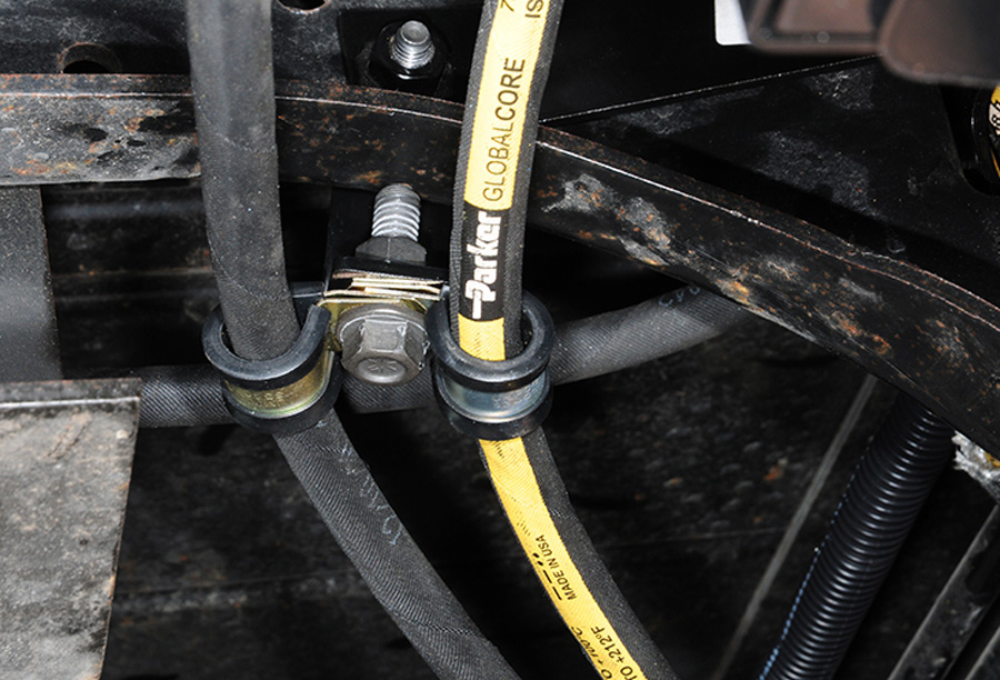 New hoses were assembled to allow for the longer run to the control module