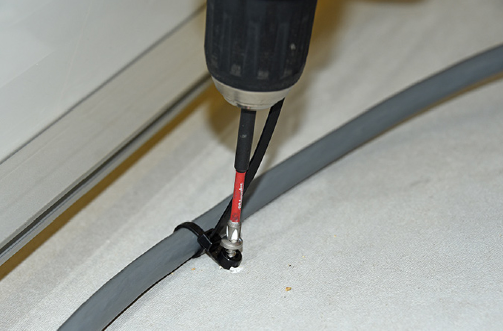 The solar panel cables