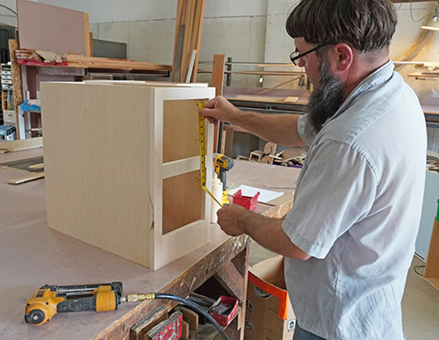 Borkholder measures his cabinet, mid-build