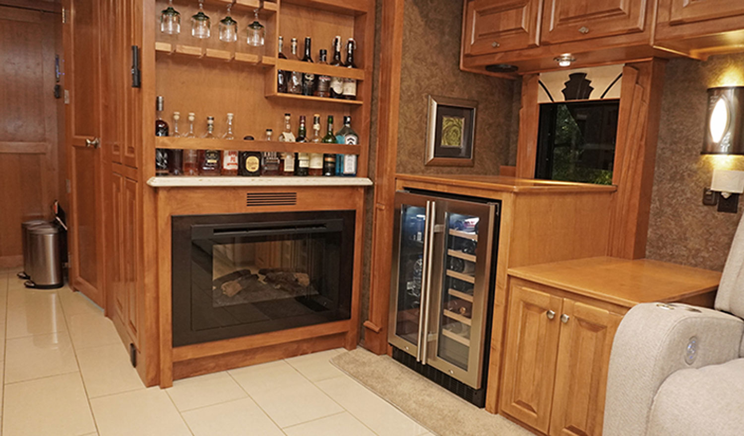 view of the completed new wine bar