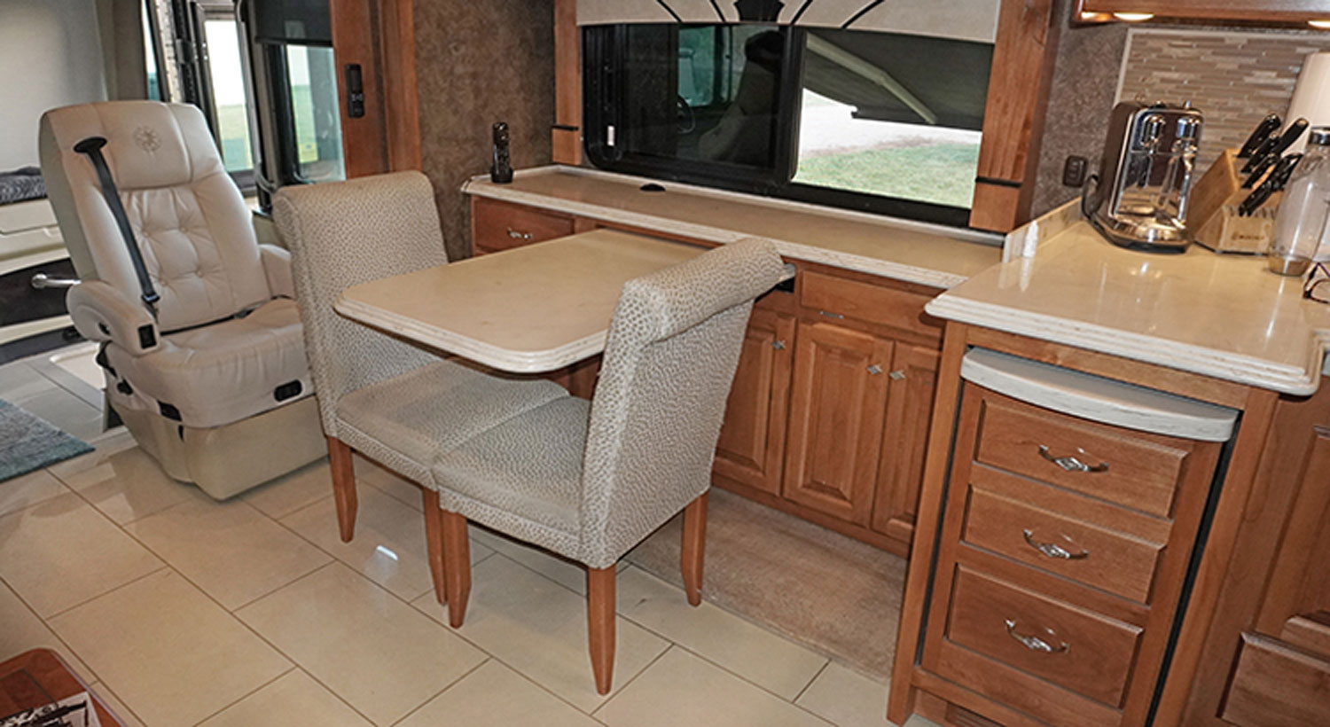 the original credenza/dinette was functional