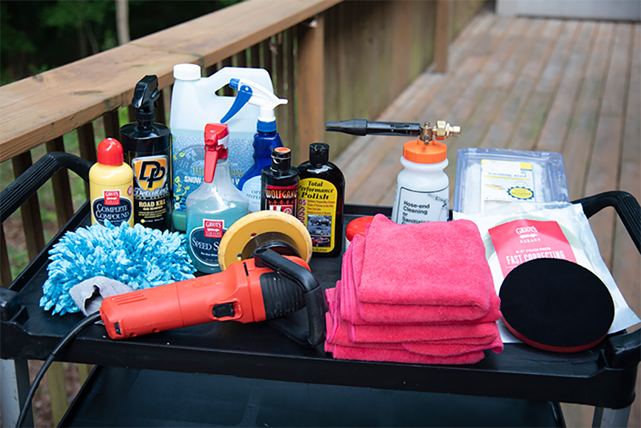 products and tools ready to use for detailing