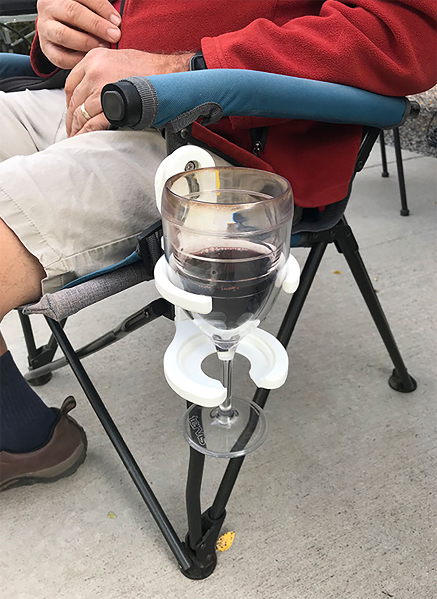 The Zarcor Universal Drink Holder In Use