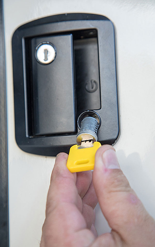 15: RV dealers usually have change keys, but one can be rented from CPG for $50; $40 will be credited when the key is returned