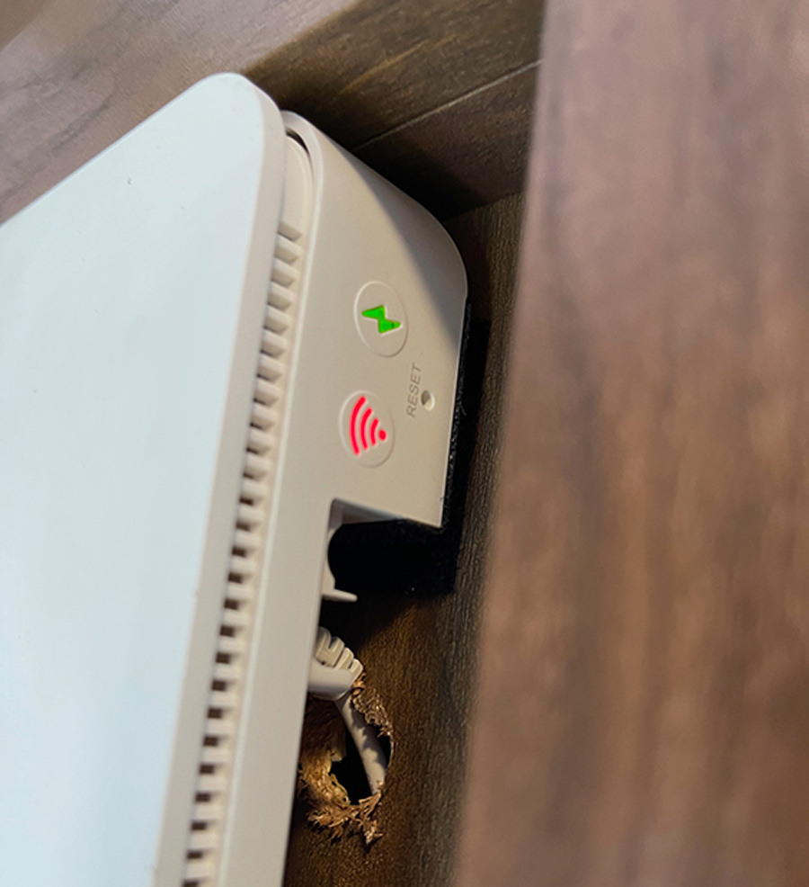 unit was mounted to the panel