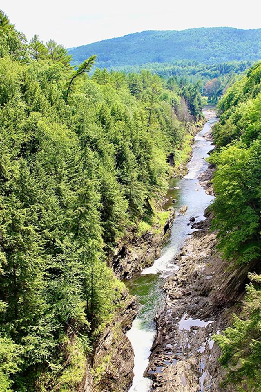 upstream view of the Quechee Gorge