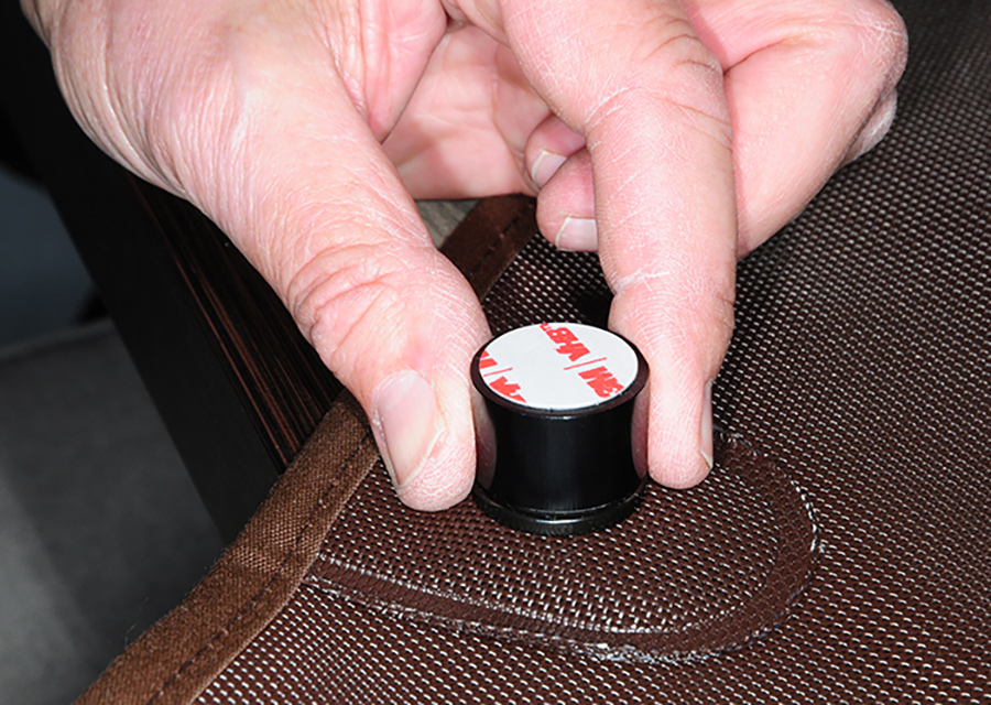 a larger magnet marked precisely for proper mounting location