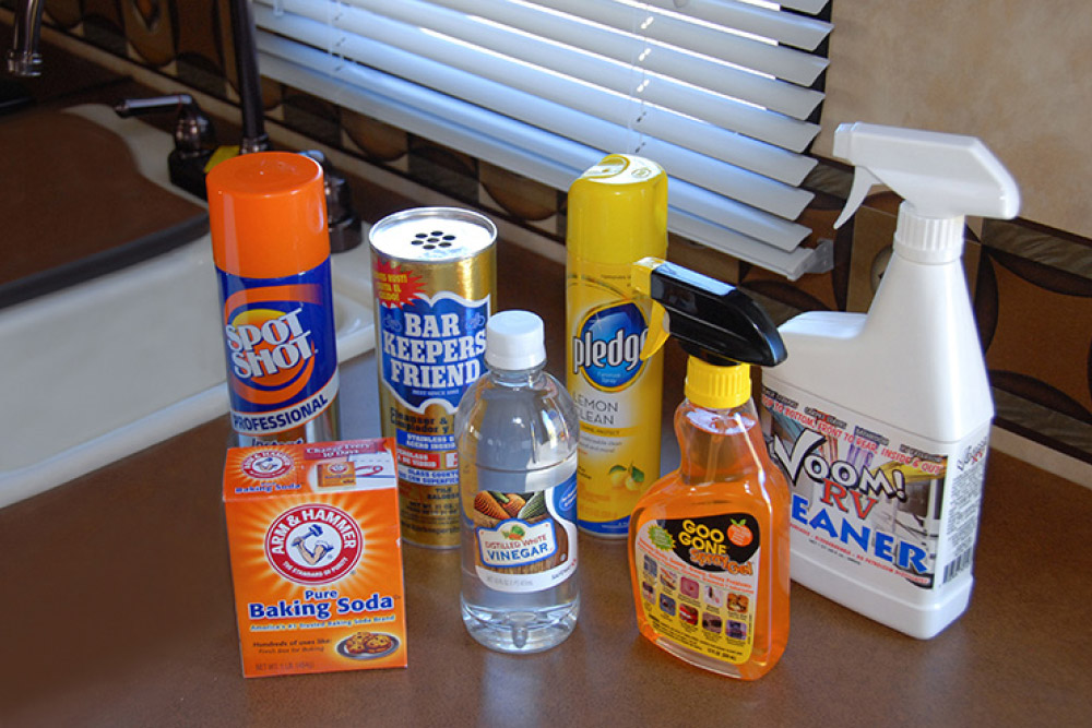 Odds are good you don’t have a ton of storage space for cleaning products in your RV