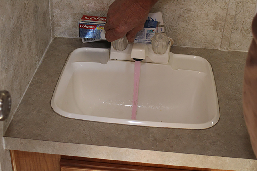 Antifreeze in sink