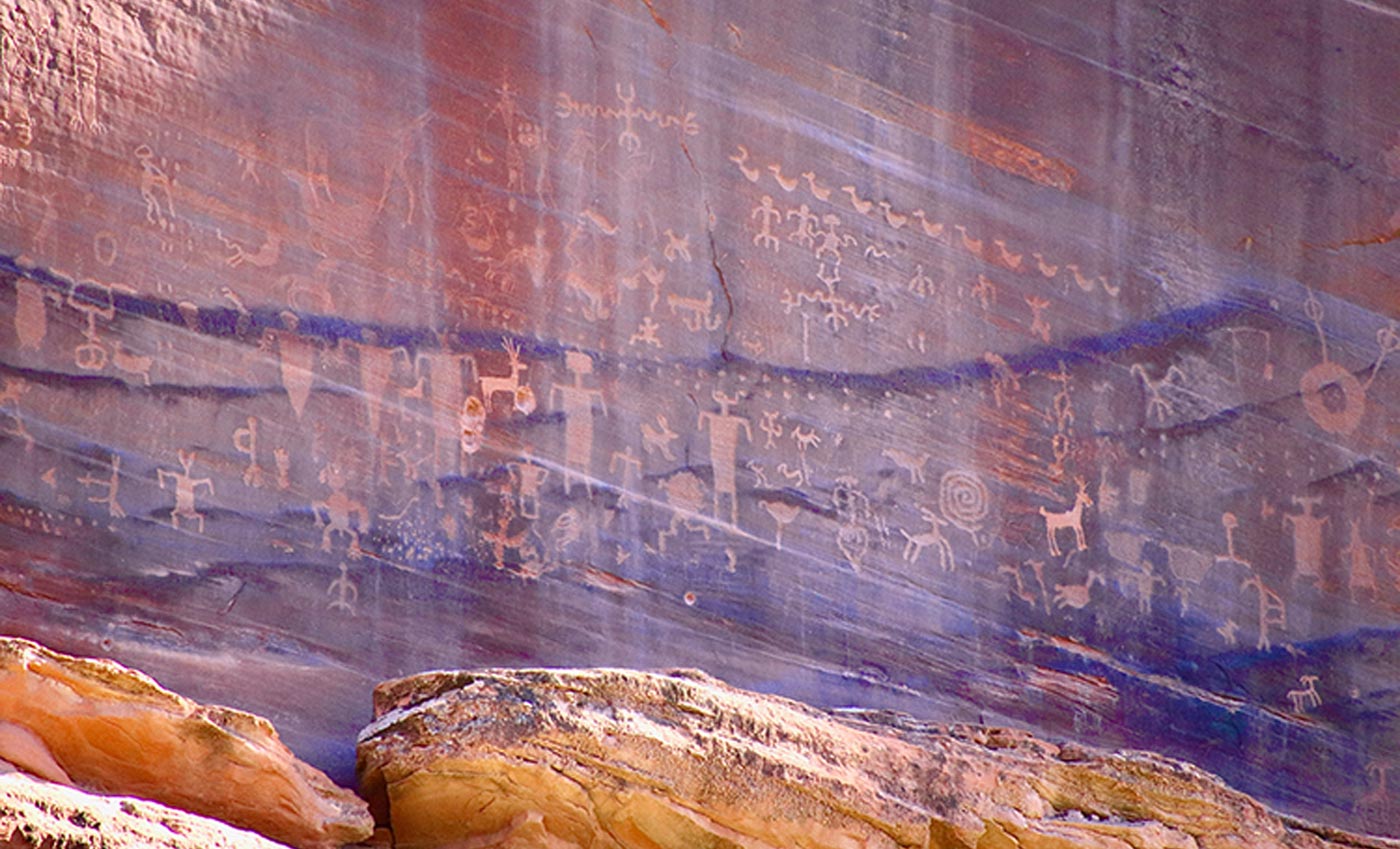 a panel of rock art located in Canyon de Chelly