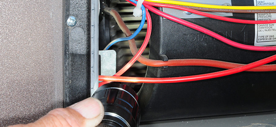 inspection of a portion of the fan