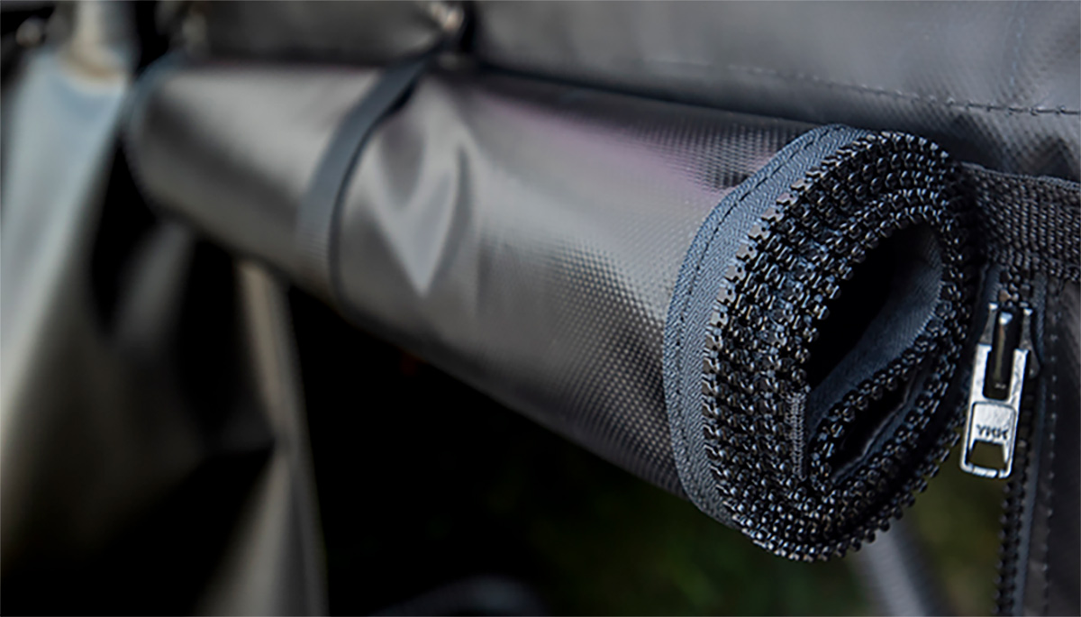 RV Skirting rolled up