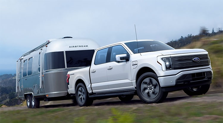 The Ford Lightning is quicker than an F-150 Raptor and comes with standard 4x4 and independent rear suspension, plus a power “frunk” and enough power to run your campsite or home for days